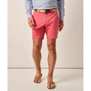 johnnie-O NWT Jupiters Mens Stretch Cotton Performance Shorts Malibu Red Size 34